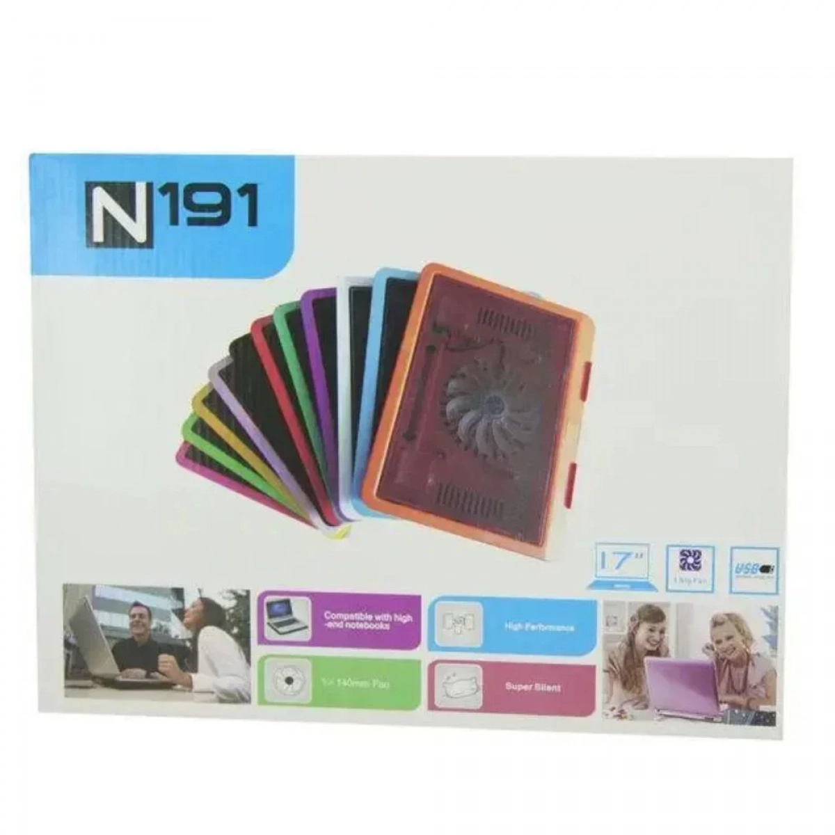 N191 Cooling Pad για Laptop έως 17" με 1 Ανεμιστήρα και Φωτισμό σε Μαύρο Χρώμα - Photo11