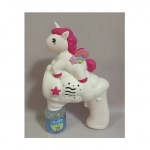Παιδικό πιστόλι χειρός Unicorn για αυτόματες φυσαλίδες λευκό – ροζ