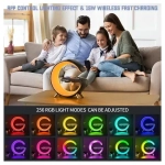 Πολυλειτουργικός φορτιστής χωρίς καλώδιο & ατμοσφαιρική λάμπα με LED - Image 2