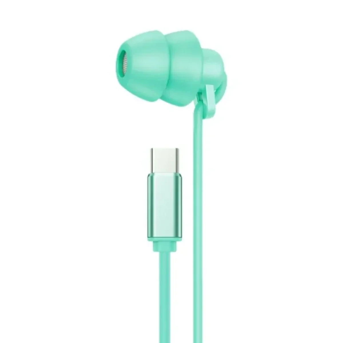 WK YB02 In-ear Handsfree Ενσύρματα με Βύσμα Type C Πράσινο