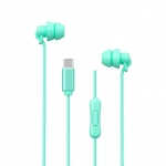 WK YB02 In-ear Handsfree Ενσύρματα με Βύσμα Type C Πράσινο