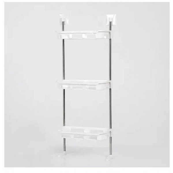 Ραφιέρα μπάνιου πλαστική με 3 ράφια 30cm λευκή