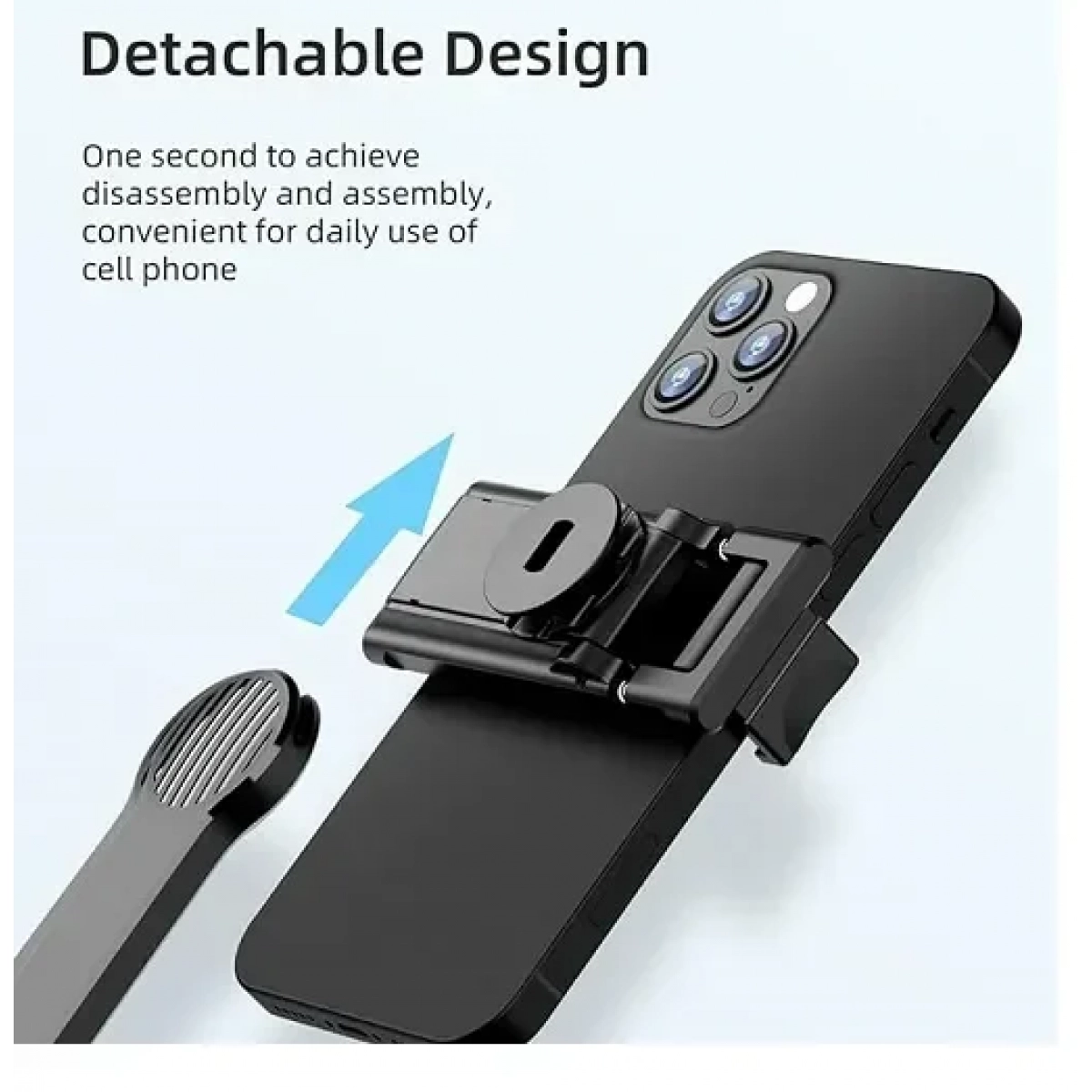 Selfie Stick με ασύρματο τηλεχειριστήριο και βάση τριπόδου Andowl μαύρο - Image 4
