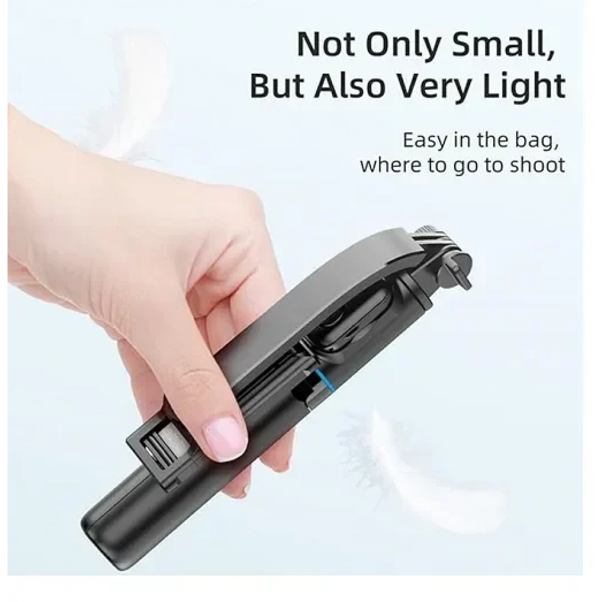 Selfie Stick με ασύρματο τηλεχειριστήριο και βάση τριπόδου Andowl μαύρο - Image 7