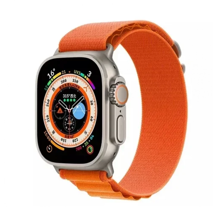 Smartwatch με παλμογράφο & ένδειξη μηνυμάτων με Bluetooth T800 Ultra πορτοκαλί