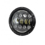 Στρογγυλός αδιάβροχος προβολέας αυτοκινήτου 7” LED 40W 12-24V με βύσμα H4 ψυχρό λευκό – πορτοκαλί