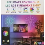 Ταινία LED RGB σε σχήμα πυροτέχνημα με τηλεχειριστήριο 5V