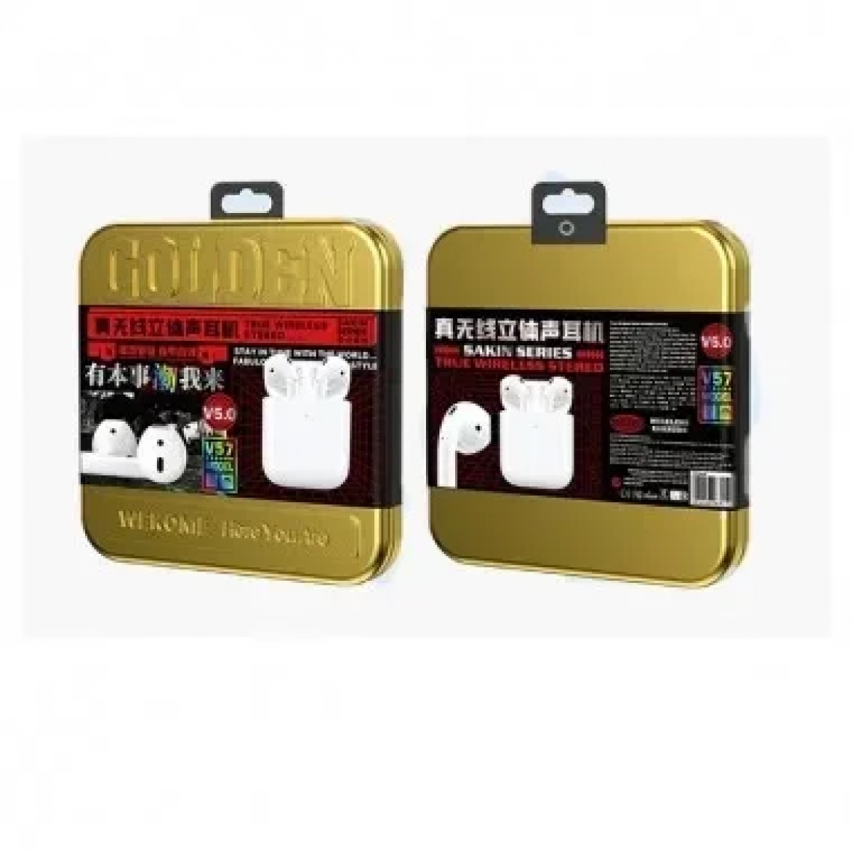 WK TWS V57 Sakin Earbud Bluetooth Handsfree Ακουστικά με Θήκη Φόρτισης - Λευκό