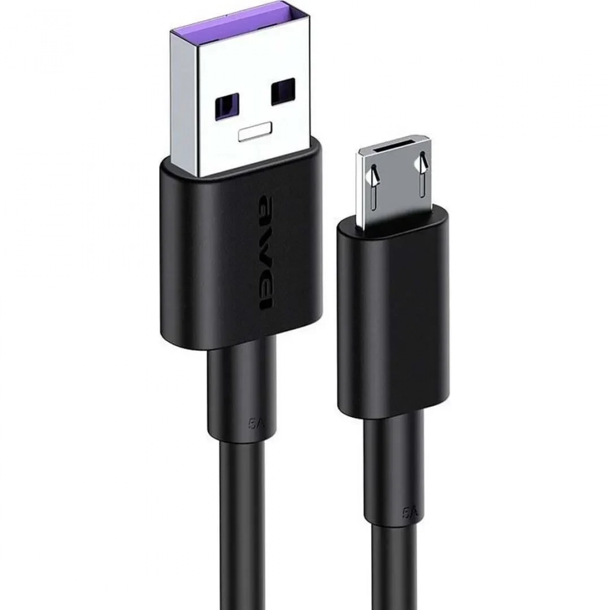 Awei Regular USB 2.0 to micro USB Cable Μαύρο 1m (CL-77M)