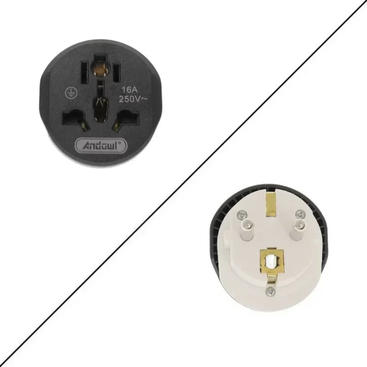 Αντάπτορας τροφοδοσίας universal 250V 16A ΕU σε UK/AU/USA/CN γκρι Q-DC16 Andowl