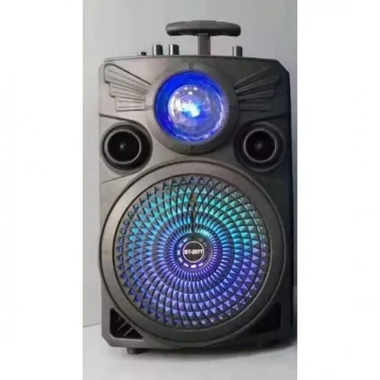 Φορητό Super Bass Ηχείο Bluetooth/USB/TF/LED BT-2077 σε Μαύρο Χρώμα