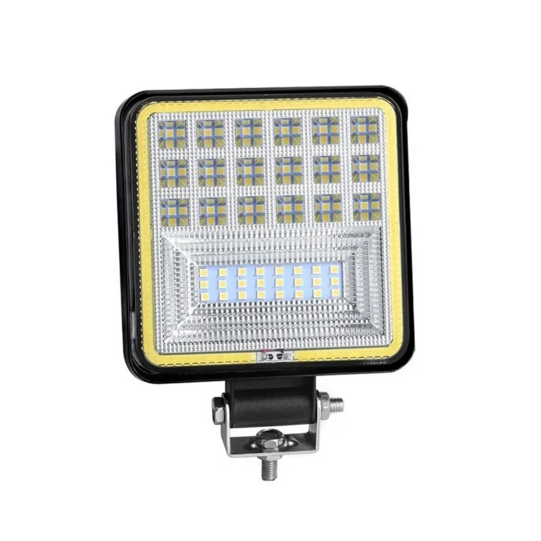 LED Αδιάβροχος Προβολέας Αλουμινίου Ψυχρό Λευκό - Κίτρινο 12V-24V 11cm 126W 42 SMD IP67 10080LM OYQP-0073