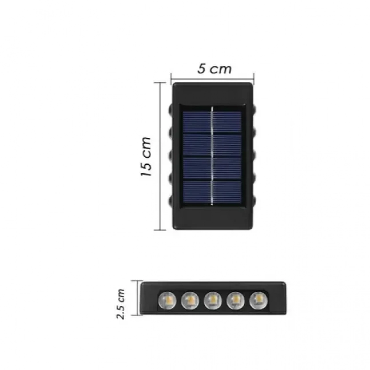 Ηλιακά Φωτιστικά LED 10 SMD Σετ 2τμχ Επιτοίχια με Θερμό Λευκό Φως - Image 12