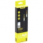 Remax RL-L200 Καλώδιο Ήχου High End 3.5mm Jack Male - Male 2m Μαύρο