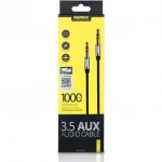 Remax Καλώδιο 3.5mm male - 3.5mm male Μαύρο 1m RL-L100