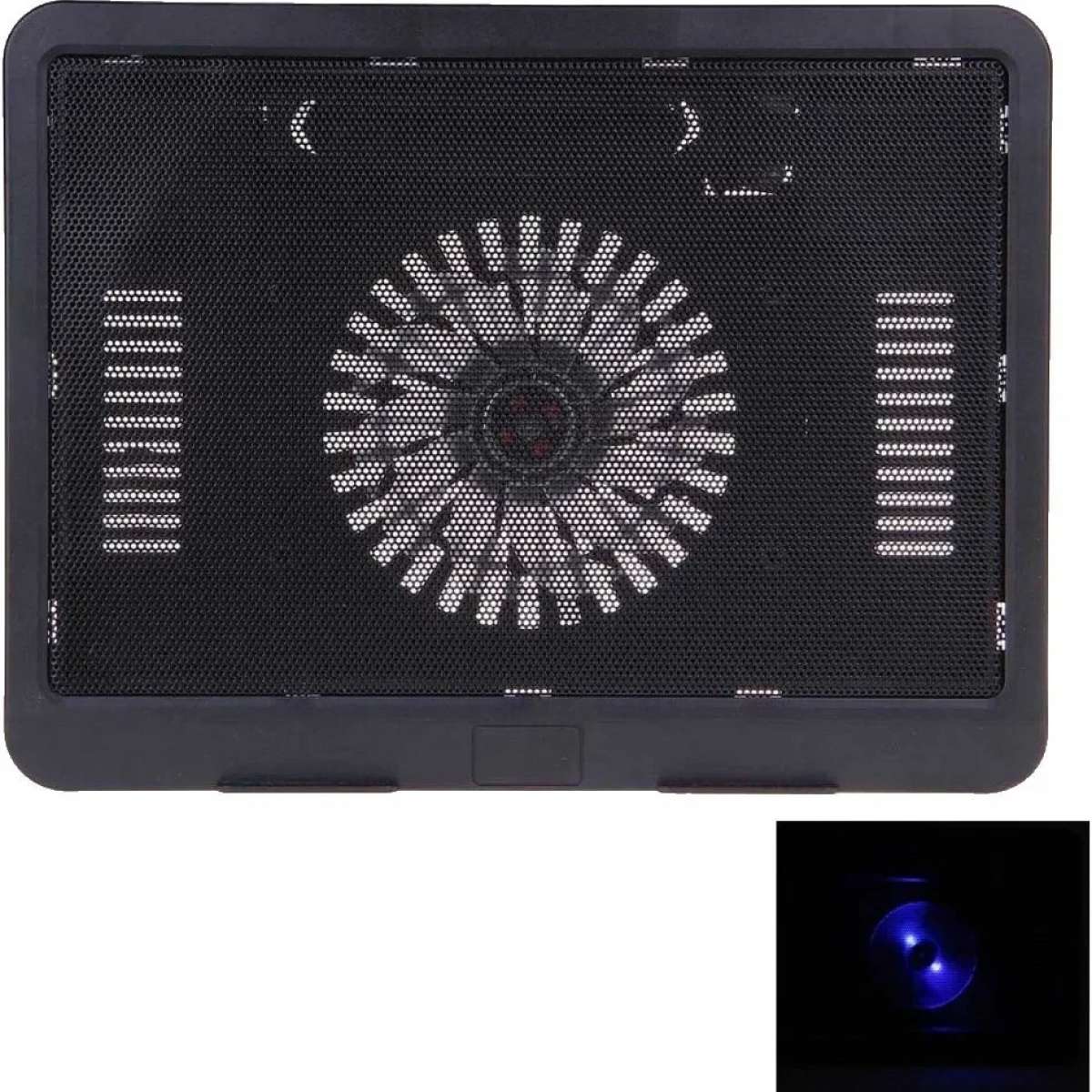 N191 Cooling Pad για Laptop έως 17" με 1 Ανεμιστήρα και Φωτισμό σε Μαύρο Χρώμα
