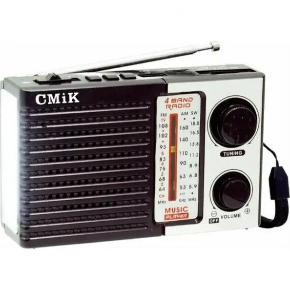 CMIK MK-918 Retro Φορητό Ραδιόφωνο Επαναφορτιζόμενο Μαύρο