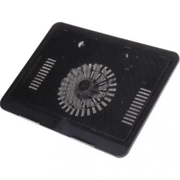 N191 Cooling Pad για Laptop έως 17" με 1 Ανεμιστήρα και Φωτισμό σε Μαύρο Χρώμα