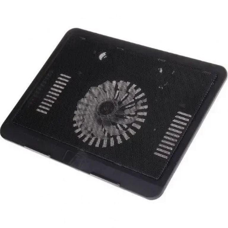 N191 Cooling Pad για Laptop έως 17" με 1 Ανεμιστήρα και Φωτισμό σε Μαύρο Χρώμα