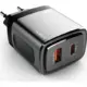Moxom Φορτιστής Χωρίς Καλώδιο με Θύρα USB-A και Θύρα USB-C 18W Quick Charge 3.0 Μαύρο (MX-HC66)