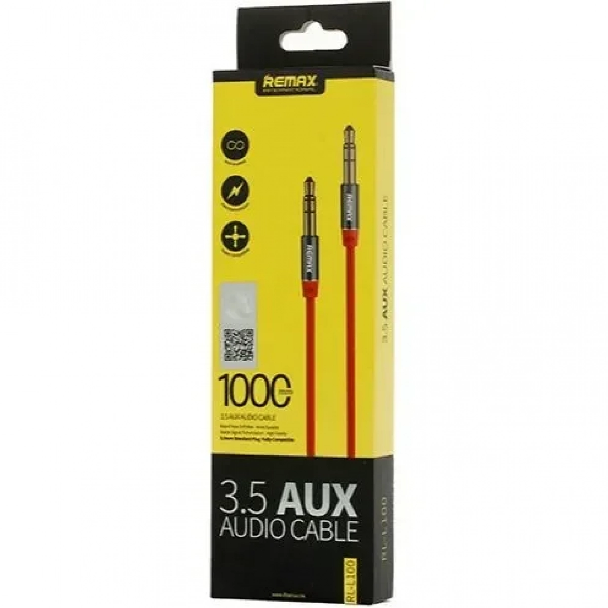 Remax Καλώδιο 3.5mm male - 3.5mm male Κόκκινο 1m RL-L100