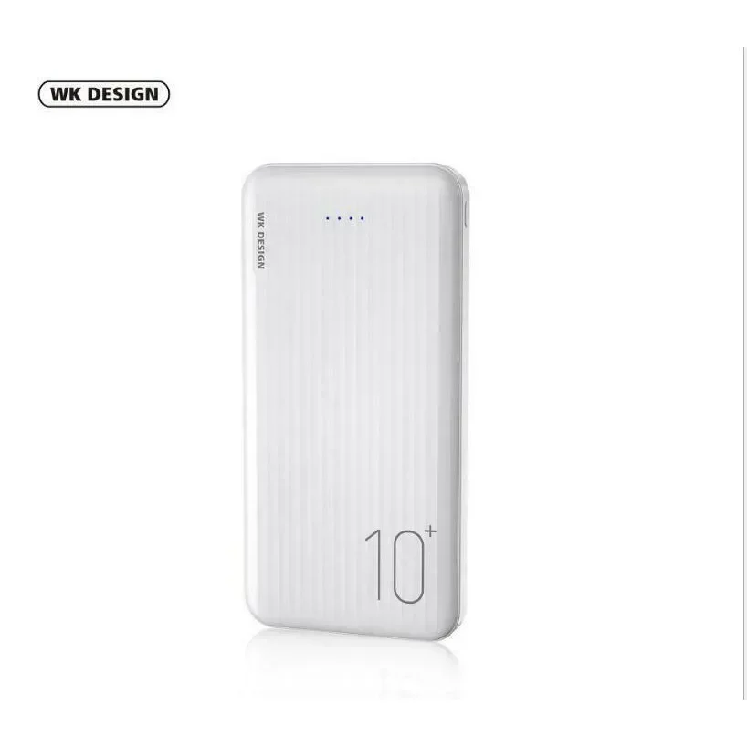 WK WP-129 Power Bank 10000mAh 10.5W με 2 Θύρες USB-A Λευκό