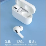 WK TWS V58 Sakin Earbud Bluetooth Handsfree Ακουστικά με Θήκη Φόρτισης - Λευκό