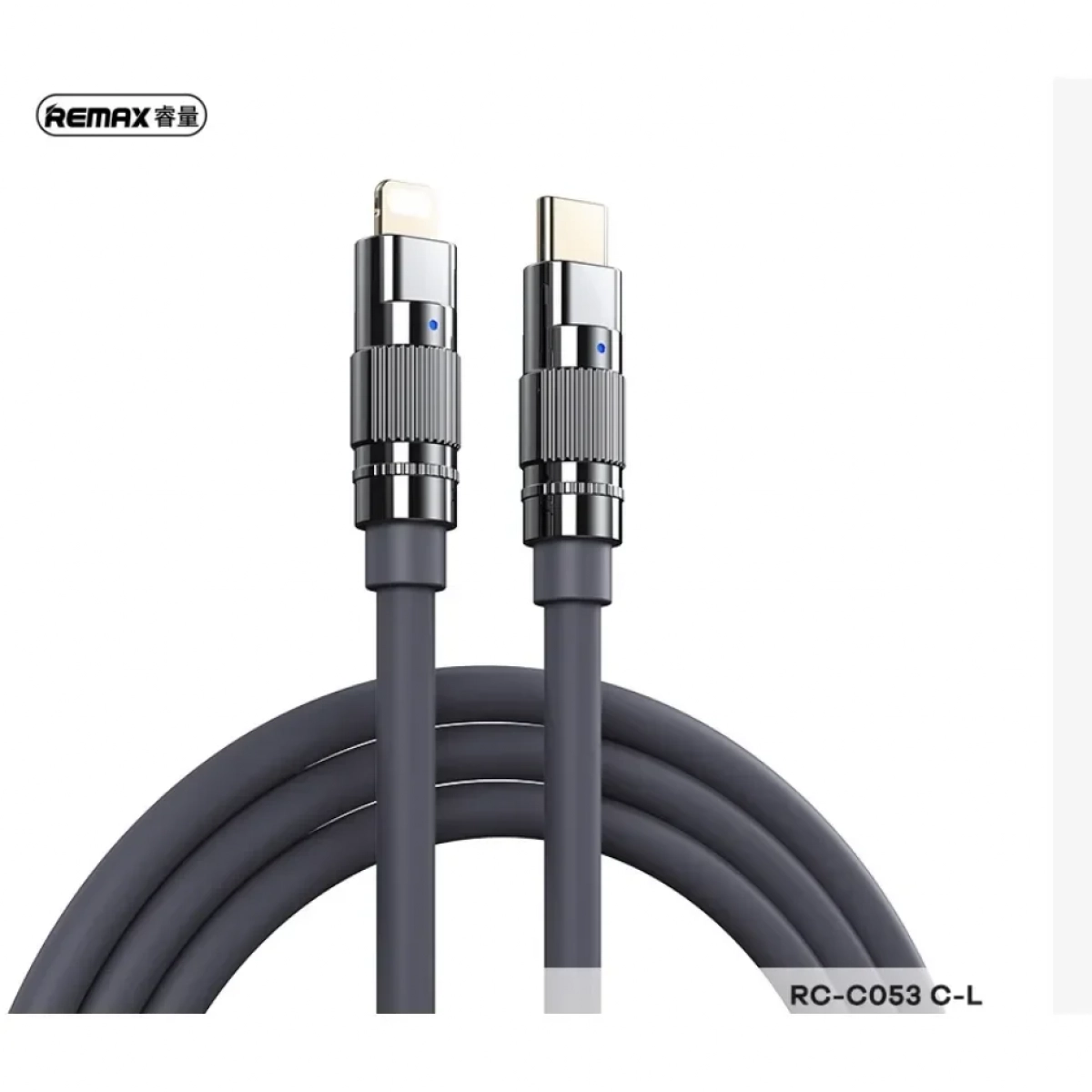 Remax RC-C053 Καλώδιο Lightning to USB-C male 20W 1.2m - Γκρι