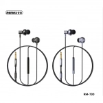 REMAX RM-730 Handsfree Earbuds Ενσύρματα Ακουστικά με Βύσμα 3.5mm Γκρι