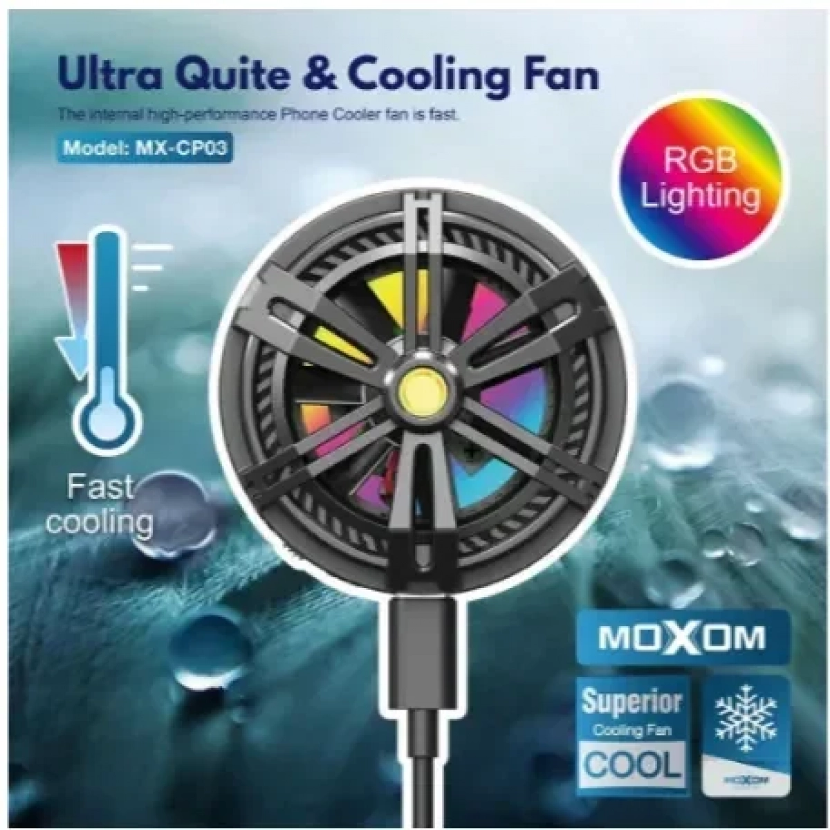 Moxom MX-CP03 Ανεμιστηράκι Κινητού Μαύρο