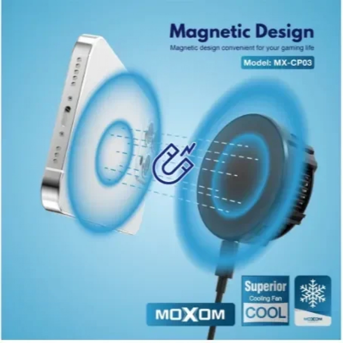 Moxom MX-CP03 Ανεμιστηράκι Κινητού Μαύρο