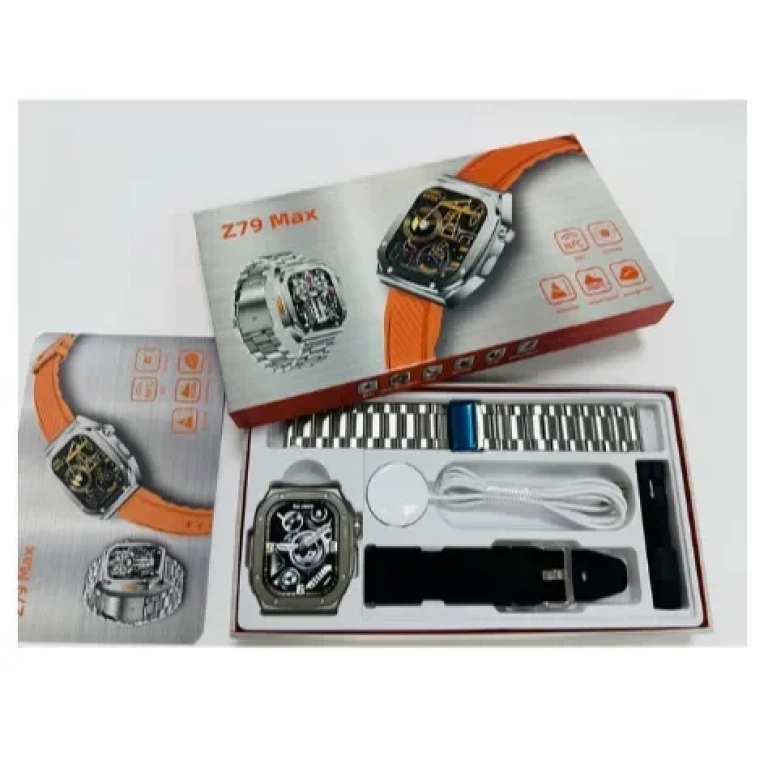 Z79 Max Smartwatch με Παλμογράφο Μαύρο