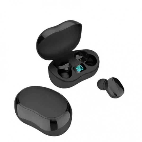 E8S TWS Wireless Bluetooth Headphones Ακουστικά με Θήκη Φόρτισης Μαύρα