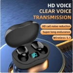E8S TWS Wireless Bluetooth Headphones Ακουστικά με Θήκη Φόρτισης Μαύρα