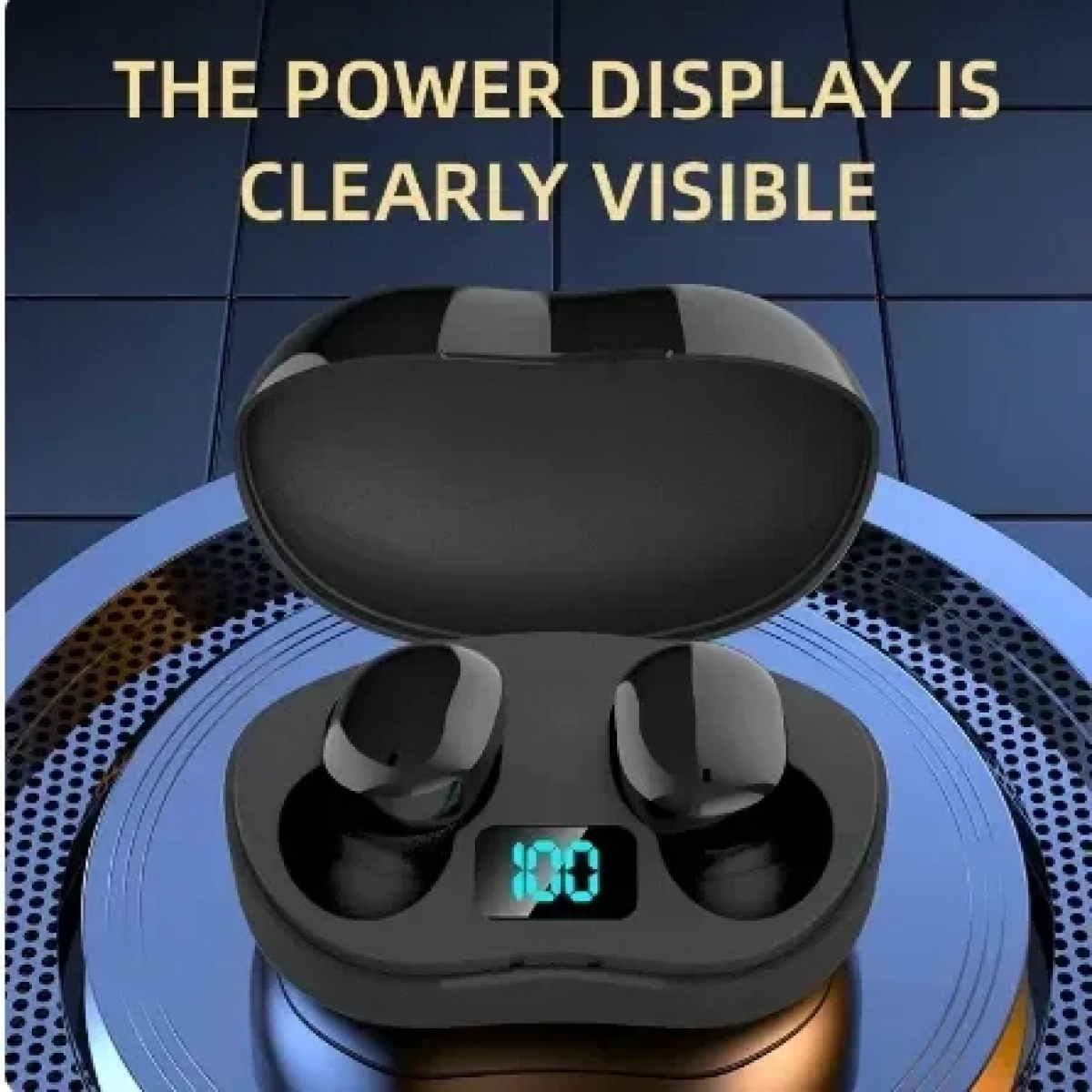 E8S TWS Wireless Bluetooth Headphones Ακουστικά με Θήκη Φόρτισης Μαύρα