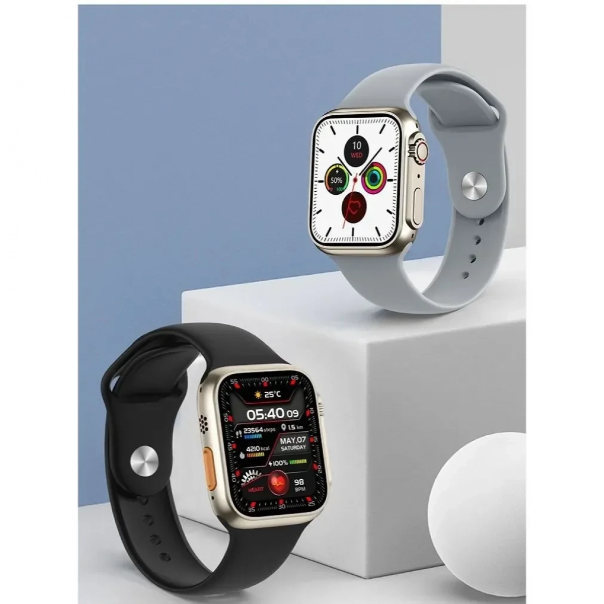 Z59 Ultra 45mm Smartwatch με Παλμογράφο Μαύρο