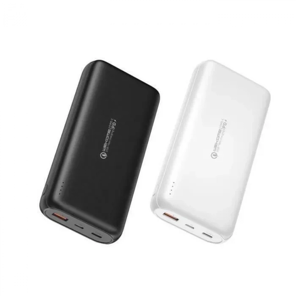 WK WP-189 Power Bank 20000mAh 18W με Θύρα USB-A και Θύρα USB-C Quick Charge 3.0 Λευκό