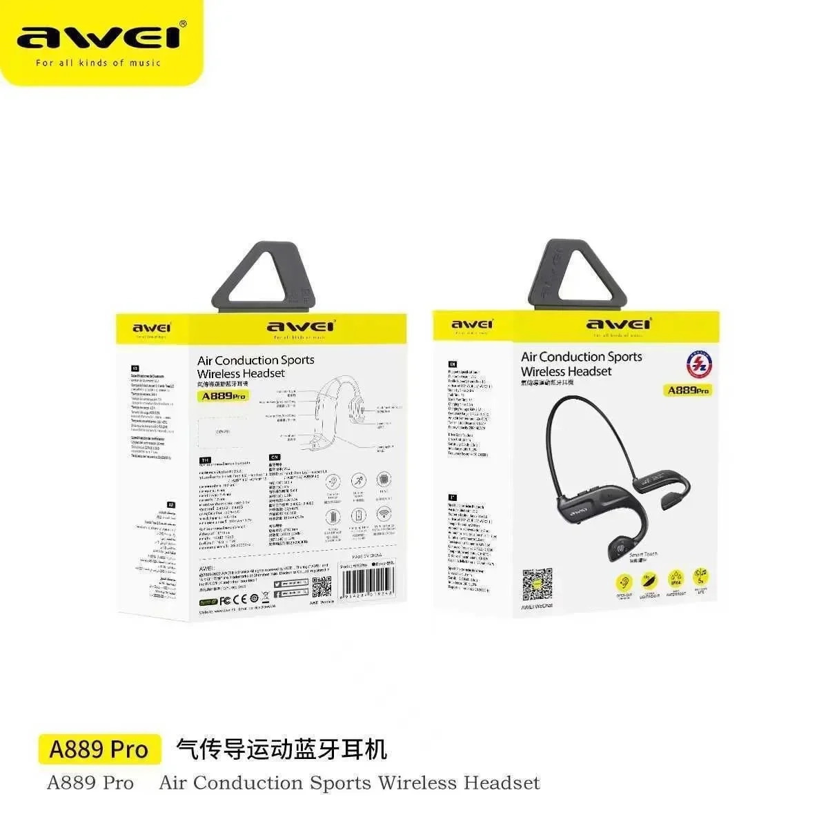 Awei A889 Pro Bone Conduction Bluetooth Handsfree Ακουστικά Μαύρα