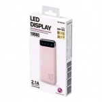 WK WP-161 Power Bank 10000mAh με 2 Θύρες USB-A Quick Charge 2.0 Ροζ