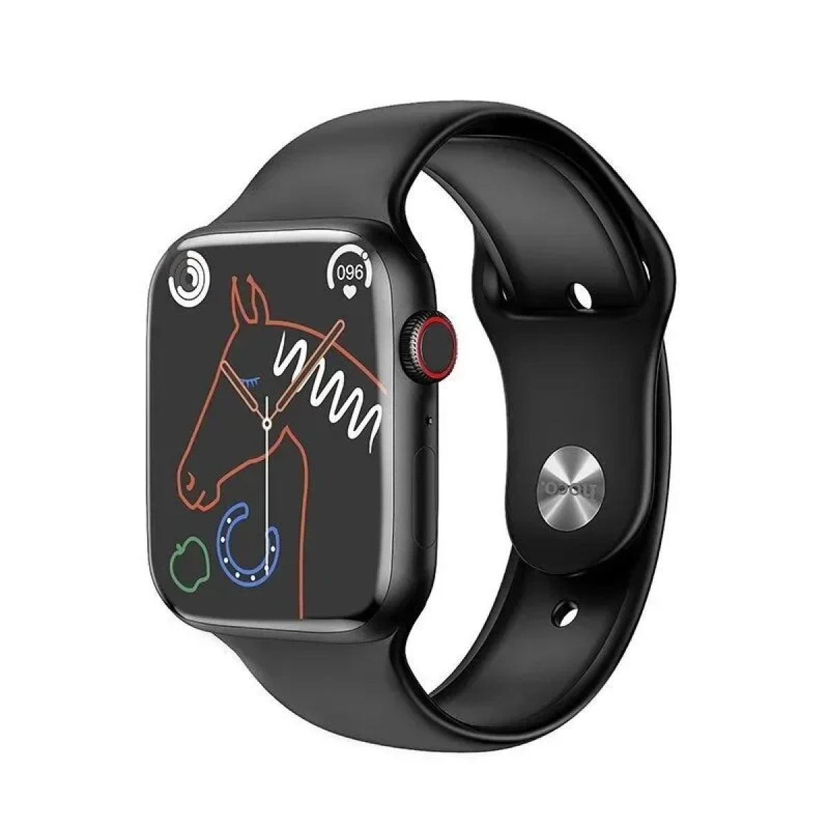 Hoco Y12 Sports Smartwatch 45mm με Παλμογράφο (Call Version) Μαύρο