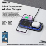 Remax RP-W75 Ασύρματος Φορτιστής (Qi Pad) 15W Μαύρος