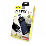 Powerbank Γρήγορης Φόρτισης 10000mAh 20w με ενσωματωμένη οθόνη LED KLGO KP-22 σε Μαύρο Χρώμα