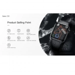 Hoco Y12 Sports Smartwatch 45mm με Παλμογράφο (Call Version) Μαύρο