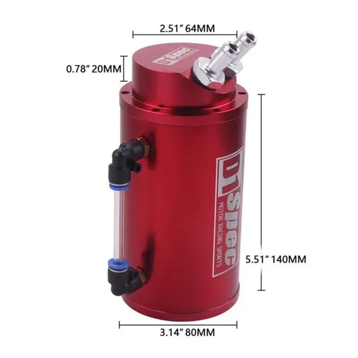 Αλουμινένιο Δοχείο Αναθυμιάσεων Λαδιού OIL CATCH TANK D1 SPEC σε Κόκκινο Χρώμα