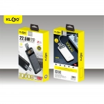 Powerbank Γρήγορης Φόρτισης 10000mAh 20w με ενσωματωμένη οθόνη LED KLGO KP-22 σε Μαύρο Χρώμα