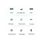 IP Κάμερα Ασφαλείας 1080P 3MP WiFi PTZ Dome 360° SK-R4515 – Γκρι, Μαύρο