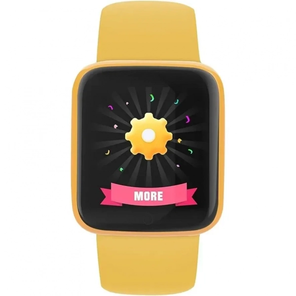 Y68 Macaron Smart Watch Fitness Tracker σε Κίτρινο Χρώμα