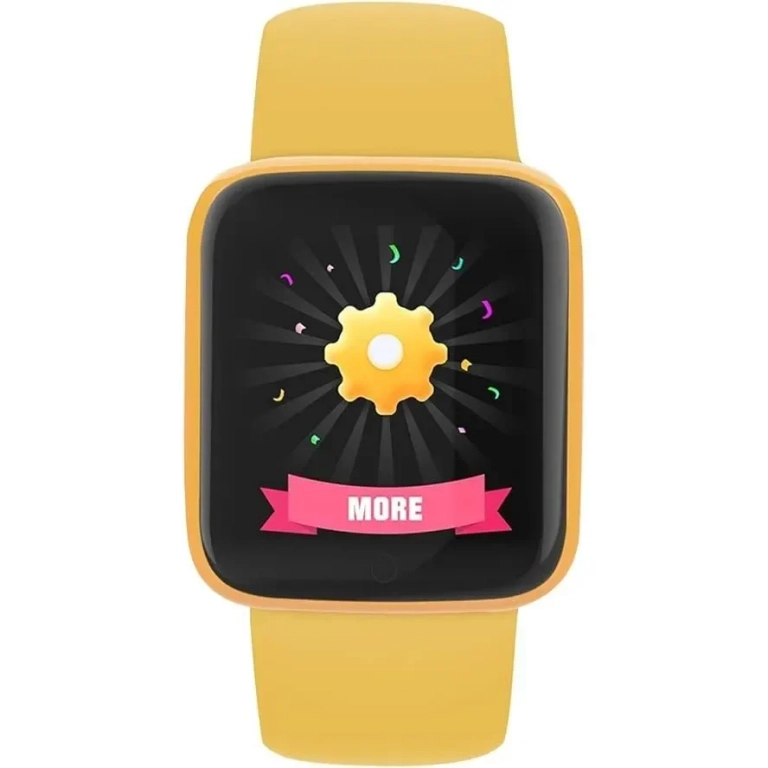Y68 Macaron Smart Watch Fitness Tracker σε Κίτρινο Χρώμα