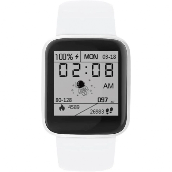 Y68 Macaron Smart Watch Fitness Tracker σε Λευκό Χρώμα