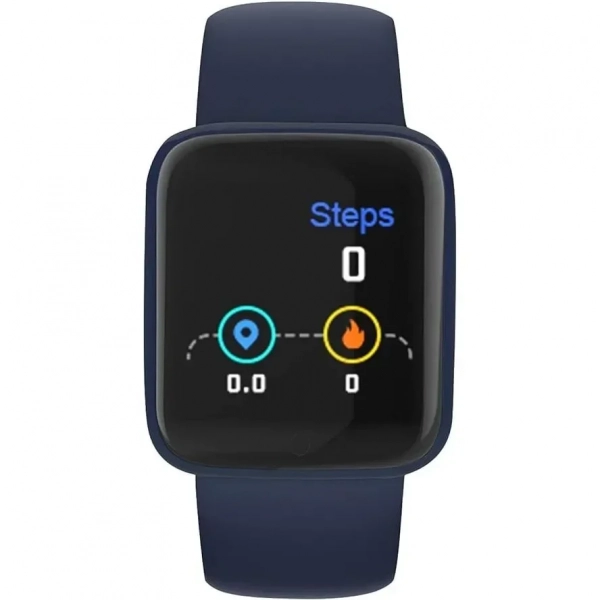 Y68 Macaron Smart Watch Fitness Tracker σε Μπλε Χρώμα